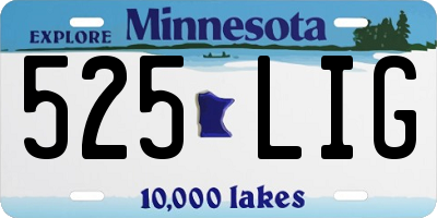 MN license plate 525LIG