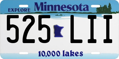 MN license plate 525LII