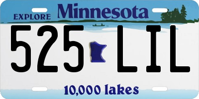 MN license plate 525LIL