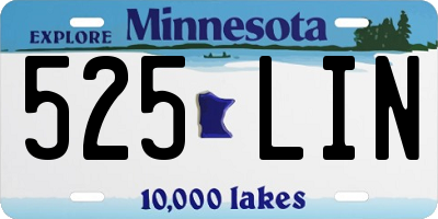 MN license plate 525LIN