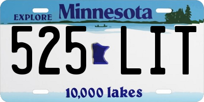 MN license plate 525LIT