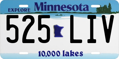 MN license plate 525LIV