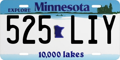 MN license plate 525LIY