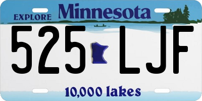 MN license plate 525LJF