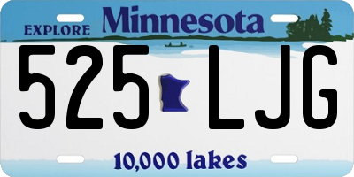 MN license plate 525LJG