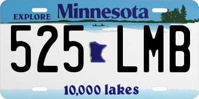 MN license plate 525LMB