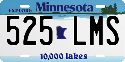 MN license plate 525LMS