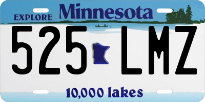 MN license plate 525LMZ