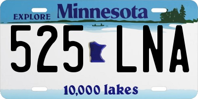 MN license plate 525LNA