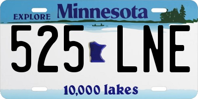 MN license plate 525LNE