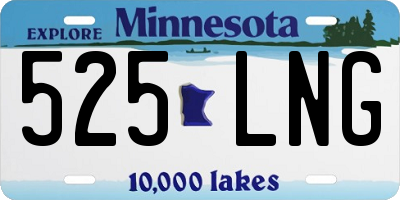 MN license plate 525LNG