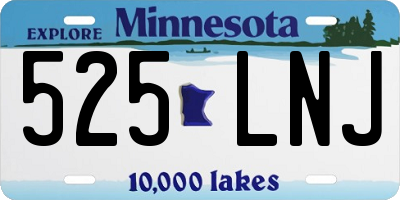 MN license plate 525LNJ