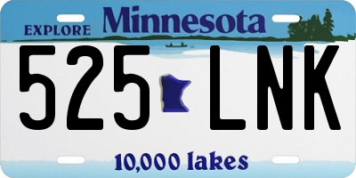 MN license plate 525LNK