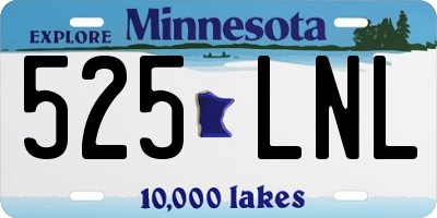 MN license plate 525LNL