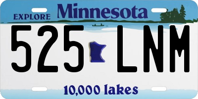 MN license plate 525LNM