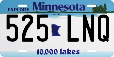 MN license plate 525LNQ