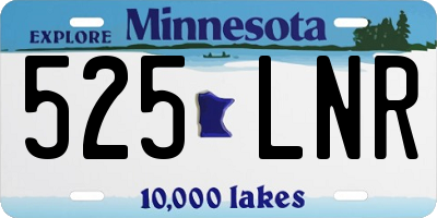 MN license plate 525LNR