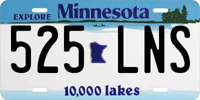 MN license plate 525LNS