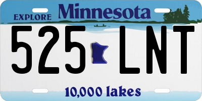 MN license plate 525LNT
