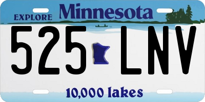 MN license plate 525LNV
