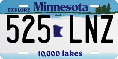 MN license plate 525LNZ
