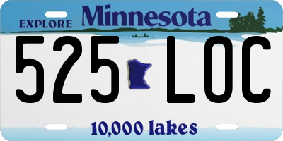 MN license plate 525LOC