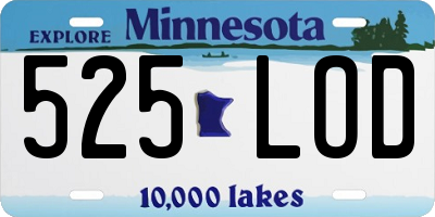MN license plate 525LOD