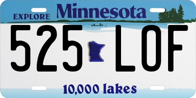 MN license plate 525LOF