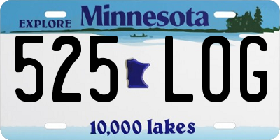 MN license plate 525LOG
