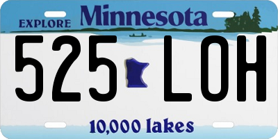 MN license plate 525LOH