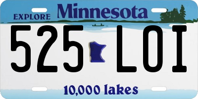 MN license plate 525LOI
