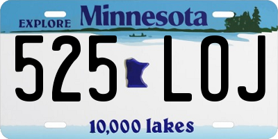 MN license plate 525LOJ