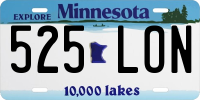 MN license plate 525LON