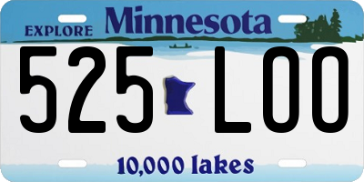 MN license plate 525LOO