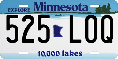 MN license plate 525LOQ