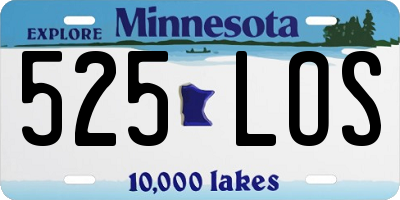 MN license plate 525LOS