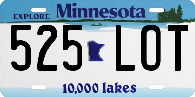 MN license plate 525LOT