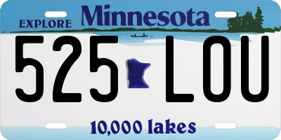 MN license plate 525LOU