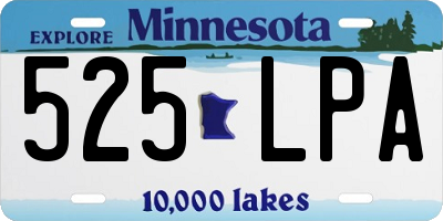 MN license plate 525LPA