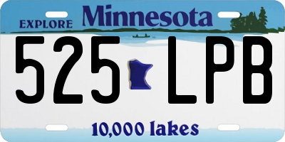 MN license plate 525LPB