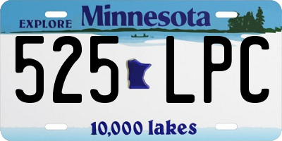 MN license plate 525LPC