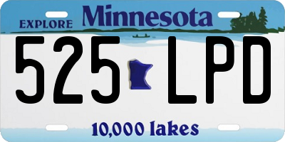 MN license plate 525LPD