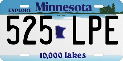 MN license plate 525LPE