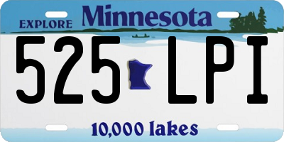 MN license plate 525LPI