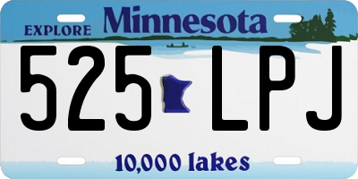 MN license plate 525LPJ