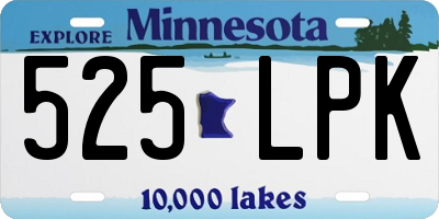 MN license plate 525LPK