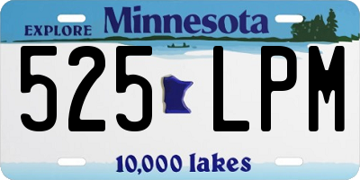 MN license plate 525LPM