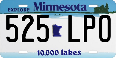 MN license plate 525LPO