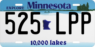 MN license plate 525LPP