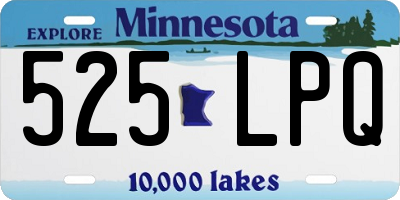 MN license plate 525LPQ